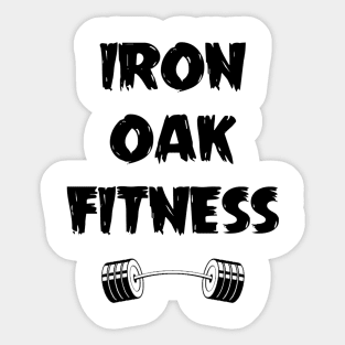 Iron Oak Fitness Wood Logo Sticker